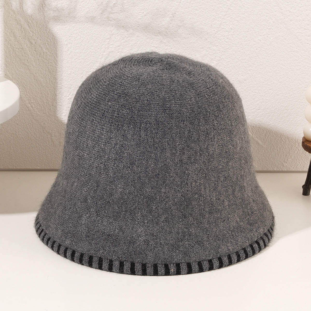 Wool Knitted Casual Double sided Bucket Hat Unisex Bucket Hat Assorted Colors