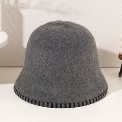 Wool Knitted Casual Double sided Bucket Hat Unisex Bucket Hat Assorted Colors