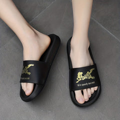 Men's Non Slip Slides Lightweight Open Toe Quick Dry Slippers