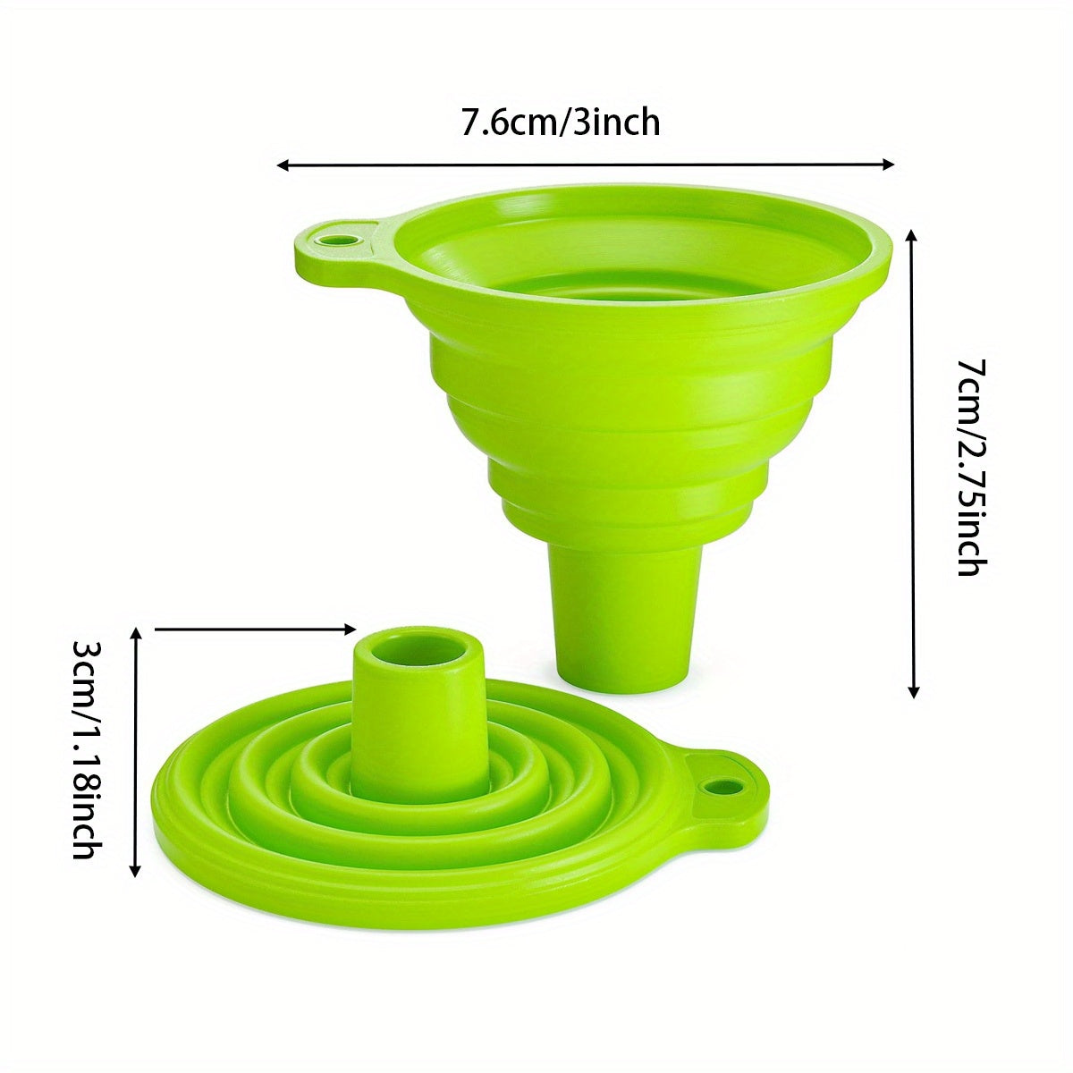 1pc Mini Funnel Silicone Collapsible Funnel Kitchen Utensils
