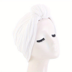 Solid Boho Bonnet Head Wrap Head Scarf Elastic Beanie Chemo Hats