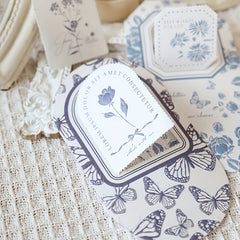 15pcs Plant Flower DIY Decorative Bottoming Paper Washi Colla