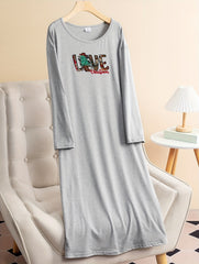 Christmas Lounge Dress Women's Plus Long