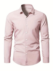 Men's Classic Long Sleeve Shirt Button Up Semi-Formal Casual Business Wear