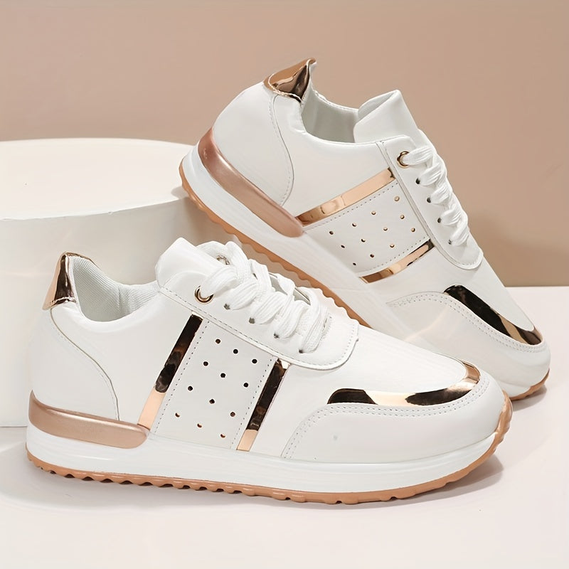 Women's Breathable Sneakers Low Top Lace Up Shoes