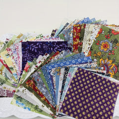 60pcs Cotton Fabric Bundles For Quilting Sewing DIY, 10x10cm Squares