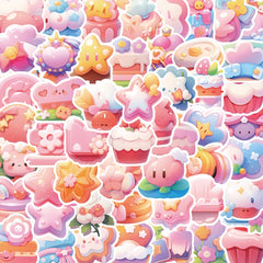 56pcs Cartoon Waterproof Stickers for Journals, Phone Cases, Water Bottles
