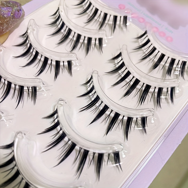 Thick Little Devil Eyelashes Set with Mini Glue and Tweezers