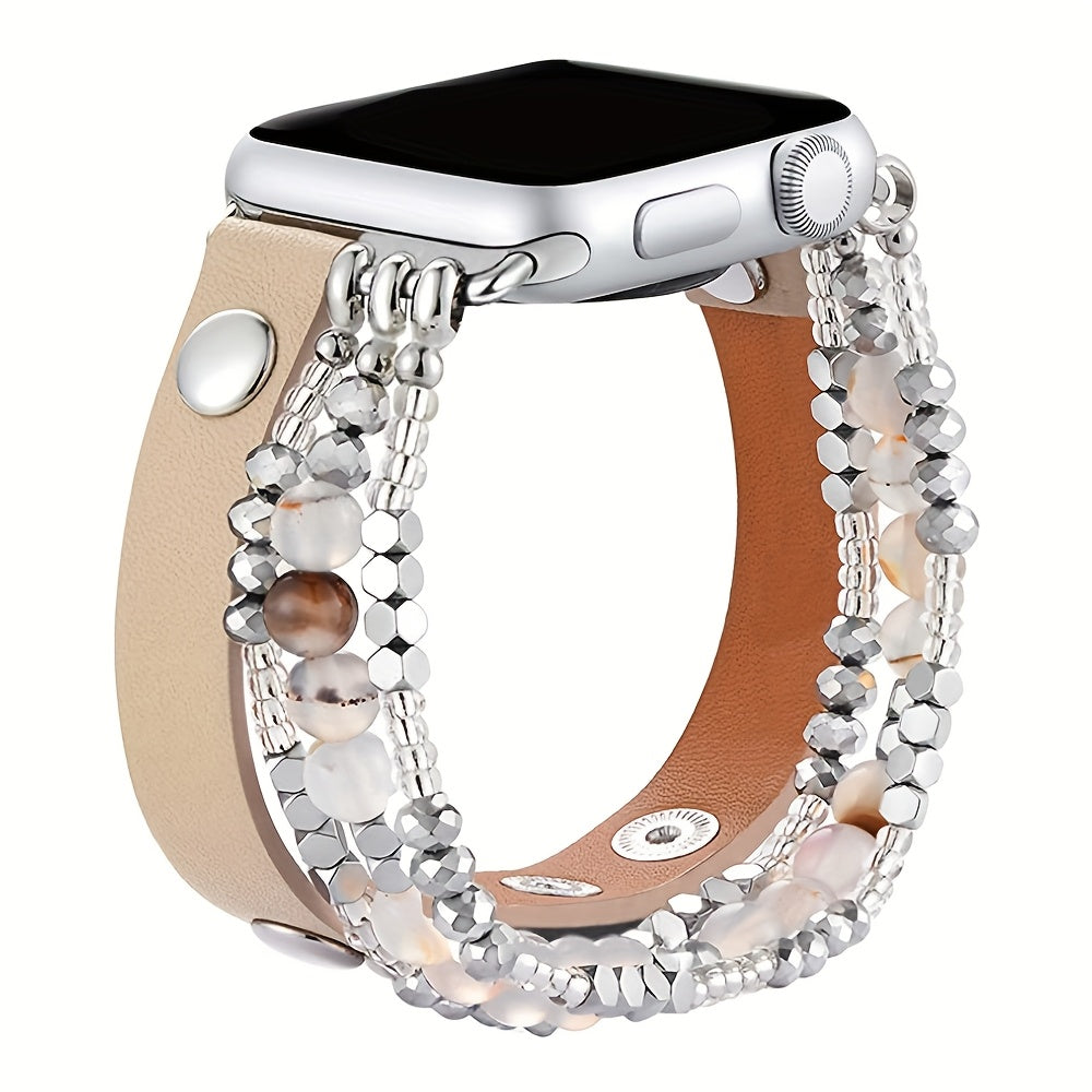 Bead Braided Watch Strap for iWatch SE10 9 8 7 6 5 4 38mm 49mm