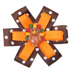 Thanksgiving Party Headwear Turkey Sunflower Flower Hairpin Pumpkin Hair Clip