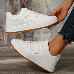 Classic Small Platform Flat Shoes Lace Up Lightweight Sneakers