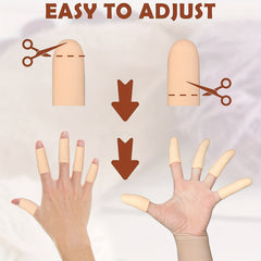 20Pcs Silicone Finger Sleeves Thumb Protector Gel Finger Cots for Finger Tips