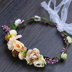 Flower Leaf Bridal Headband Tiara For Women Bride Party Wedding