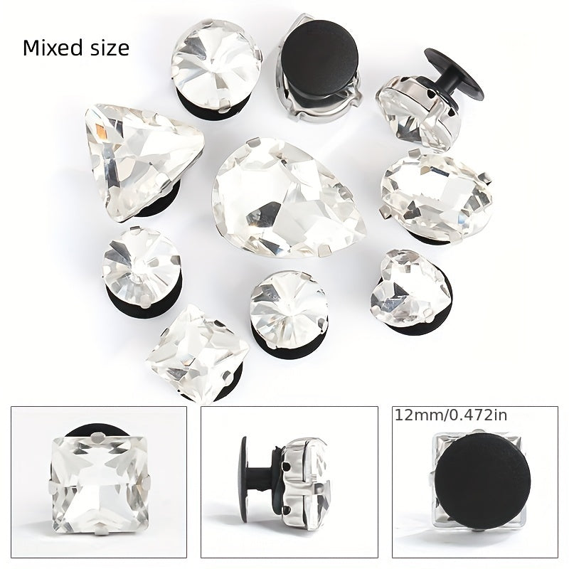10pcs Mixed Claw Drill DIY Accessories Box Bag Shoe Buckle