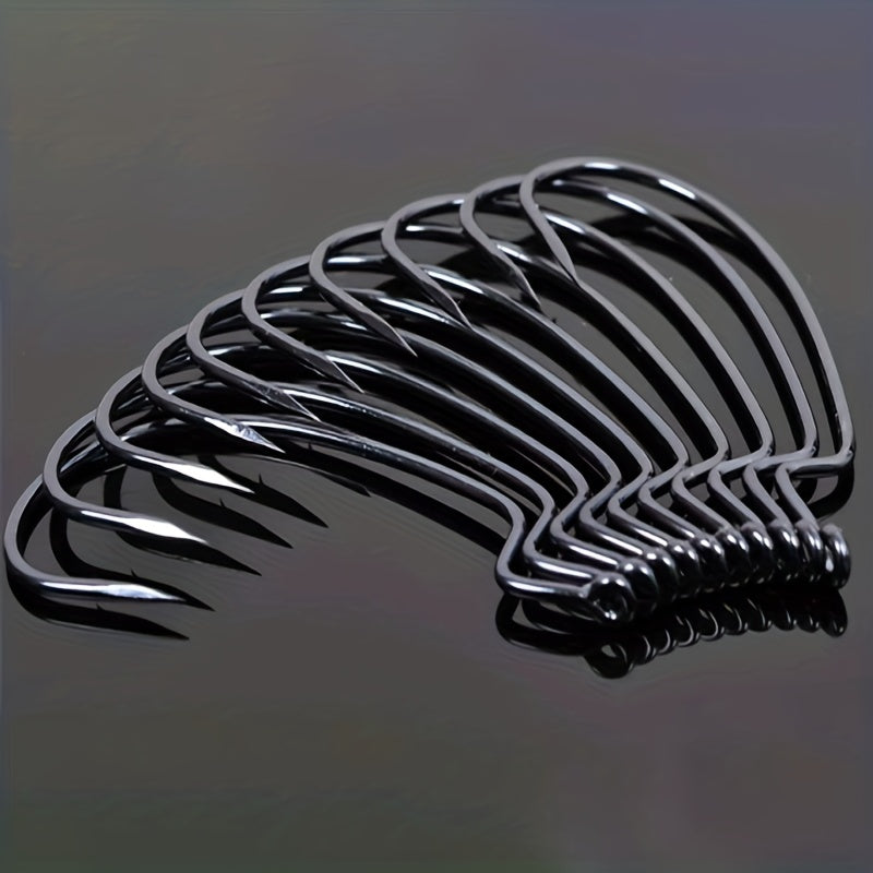 20pcs Bass Fishing Offset Worm Hooks High Carbon Steel Circle Fishing Hooks Jig