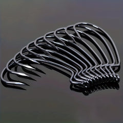 20pcs Bass Fishing Offset Worm Hooks High Carbon Steel Circle Fishing Hooks Jig