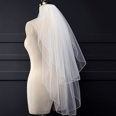 2 Layer Tulle Wedding Veil with Comb Bridal Veil for Brides