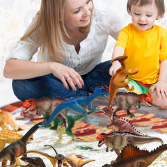 26pcs Dinosaur Toy Set for Kids with T Rex Triceratops