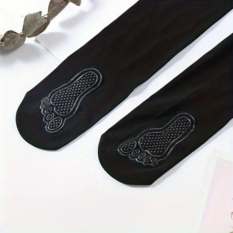 2 Pack Opaque Tights High Waist Footed Pantyhose