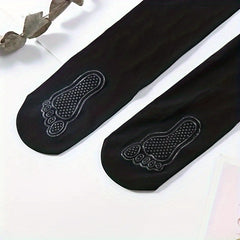 2 Pack Opaque Tights High Waist Footed Pantyhose