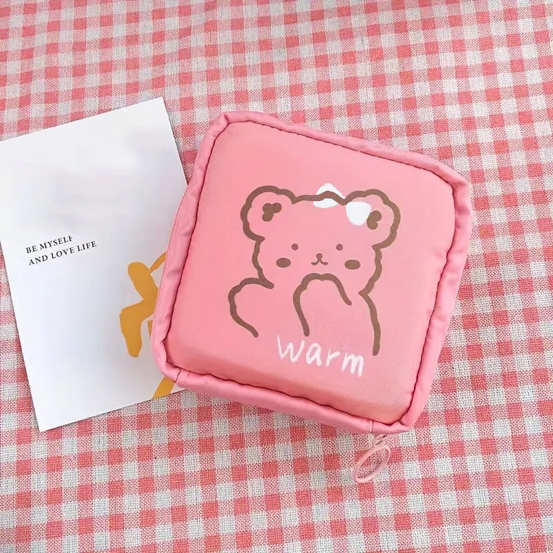 Women Storage Bag Sanitary Pad Pouch Napkin Cosmetic Bags Girls Makeup Bag
