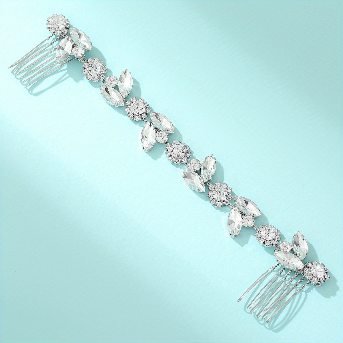 Rhinestone Sunflower Hair Comb Bridal Wedding Headwear
