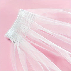 2pcs Bridal Veils with Floral Embroidery for Wedding Ceremonies