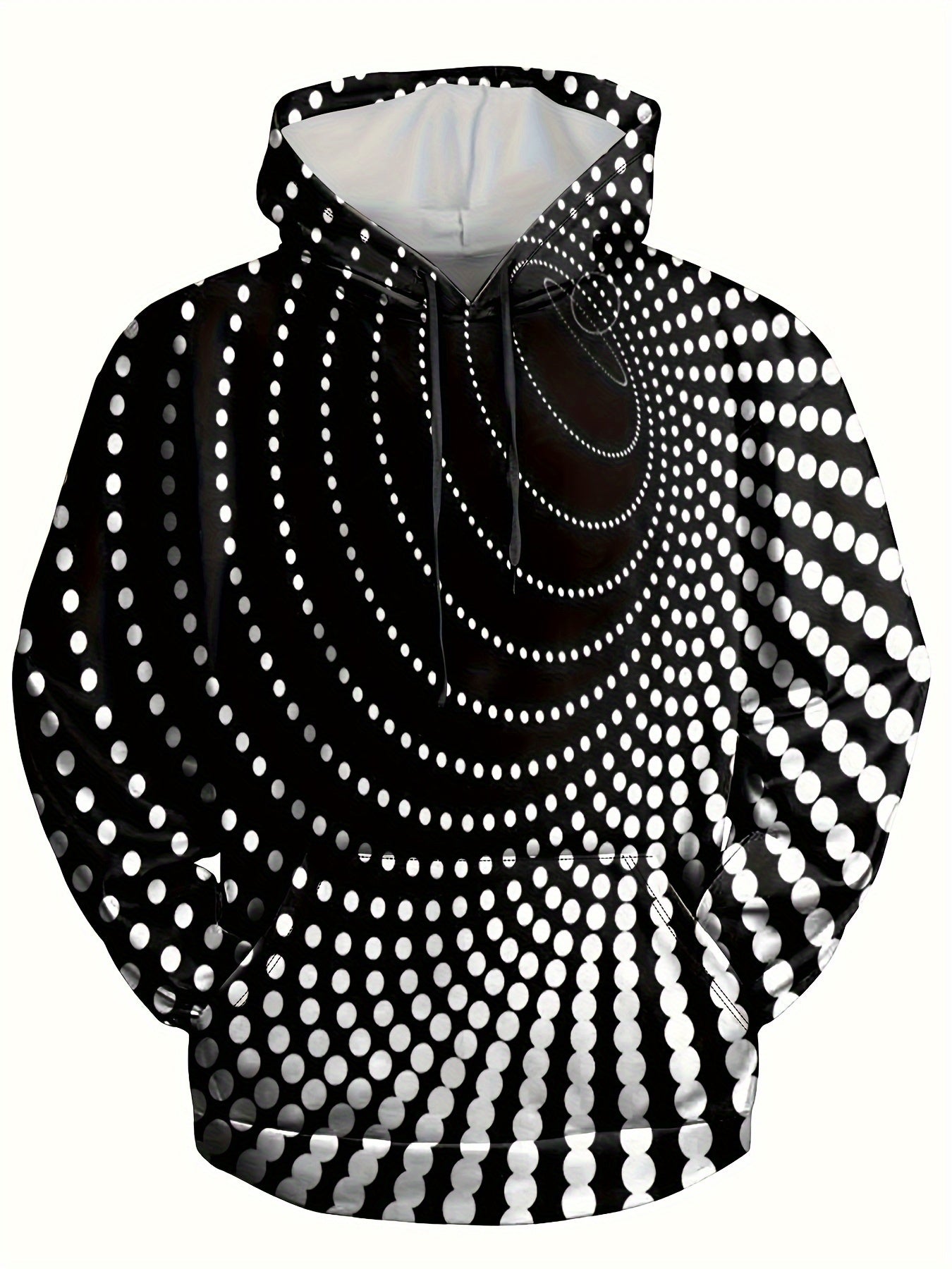 3D Dots Hoodie For Men with Kangaroo Pocket