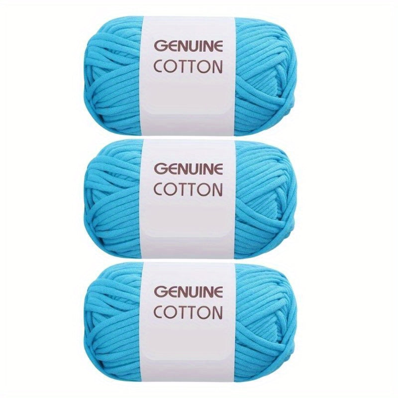 3 Skeins Cotton Nylon Blended Yarn for Knitting Weaving Crocheting