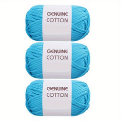 3 Skeins Cotton Nylon Blended Yarn for Knitting Weaving Crocheting