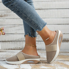 Women's Air Cushion Mesh Sandals Platform Slippers Lightweight Walking Shoes