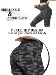 Leopard Print High Waist Leggings with Pocket