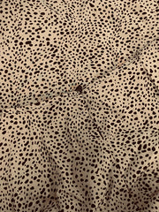 Leopard Print Dress Casual Drawstring Notched Neck Short Sleeve Dress