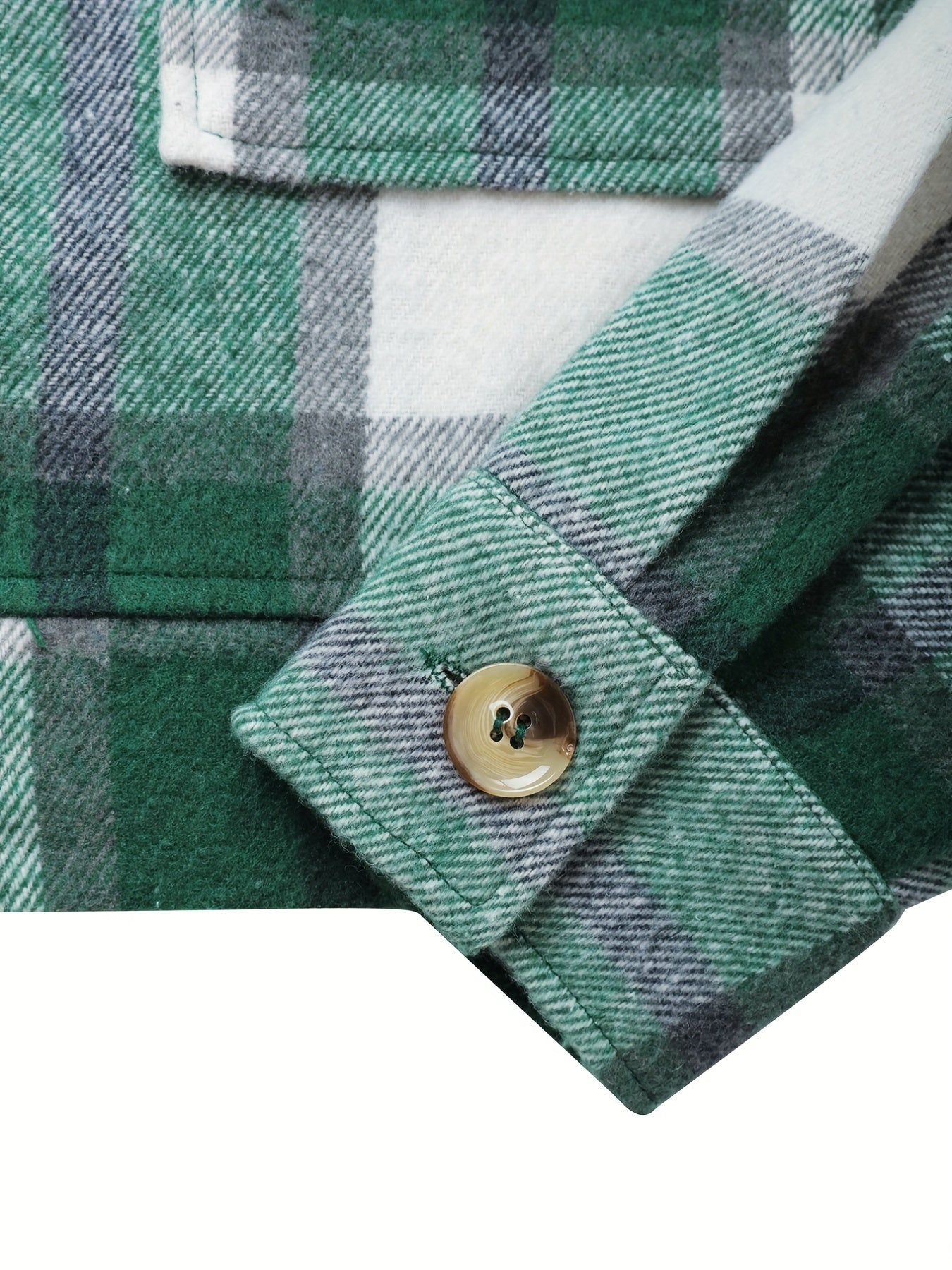 Plaid Print Button Front Jacket Outerwear Women's Clothing