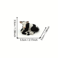 Farmer's Cow Wooden Farm Animal Model Room Decor