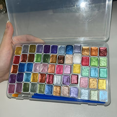Iridescent Metallic Watercolor Set Shimmer DIY Paint Set for Artists