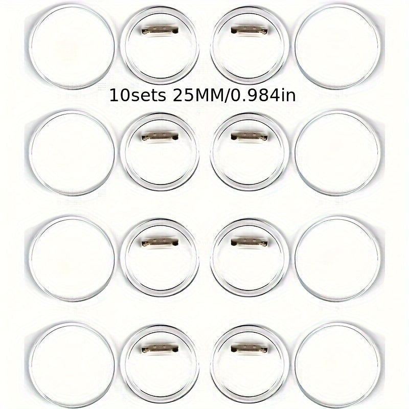 Acrylic Buttons Badges Transparent Pins DIY Crafts Set