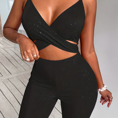Sexy V-Neck Sleeveless Romper Jumpsuit Women's Clothing