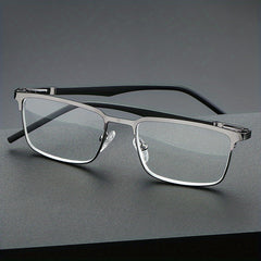 Men's Stainless Steel Business Glasses Anti Light Anti UV