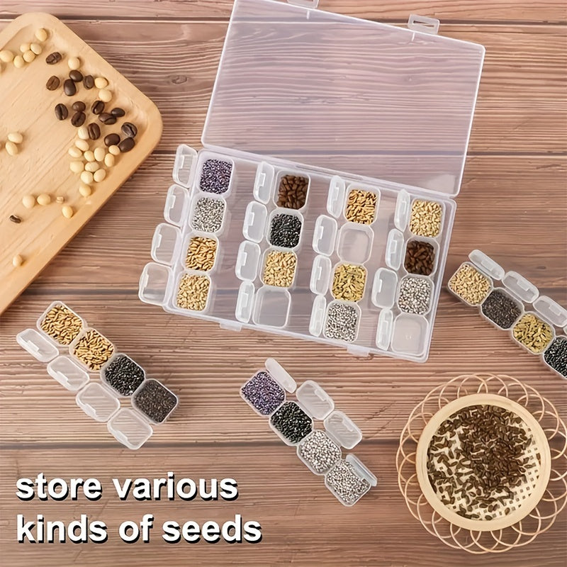 Plastic Storage Box 28 Grids Portable Jewelry Stationery Storage Box