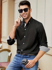 Men's Casual Button Up Long Sleeve Shirt