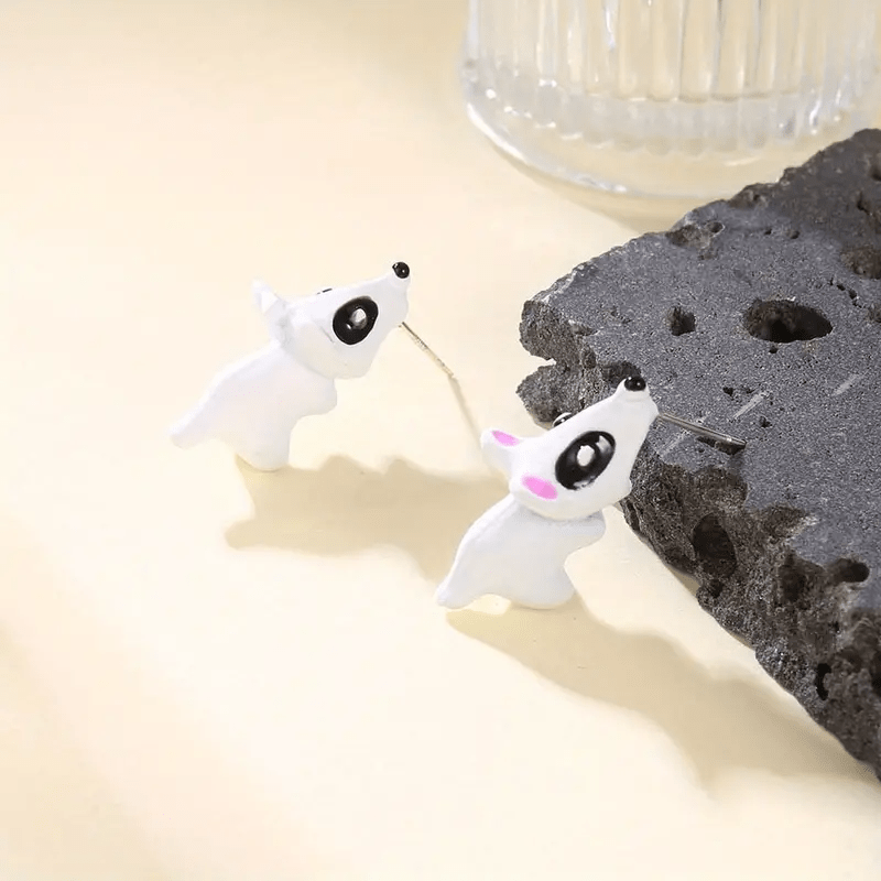 Animal Cartoon Stud Earrings Funny Bite Ear Piercing Jewelry