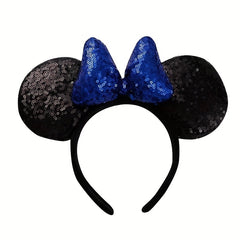 Cartoon Sequin Bow Mouse Ear Headband for Girls