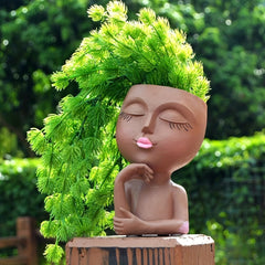 Resin Vase Flower Pot for Home Office Garden Decor