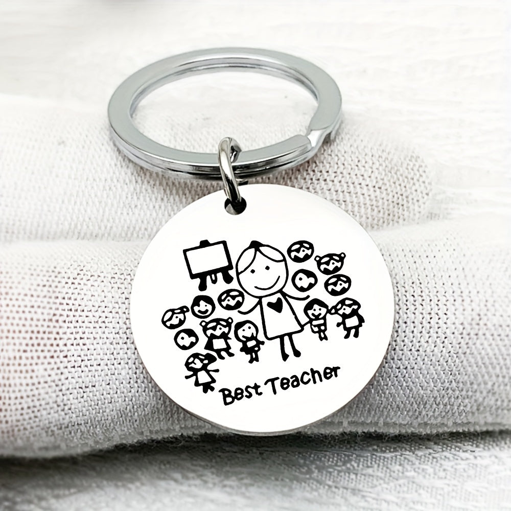 Best Teacher Pendant Necklace & Key Chains Set for Kids - Teacher's Gift