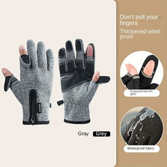 Men's Winter Touch Screen Warm Gloves Windproof Waterproof Velvet Gloves