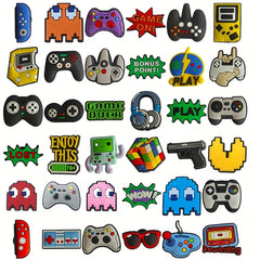 36pcs Game Pattern Shoe Charms For Sandals - Shoe Decorations Accessories