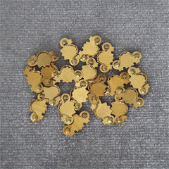 20pcs Golden Door Handles and Drawer Pulls for 1:12 Dollhouse Furniture