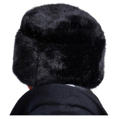 Men's Artificial Leather Elderly Hat King's Hat Mid Flat Top Lightning H