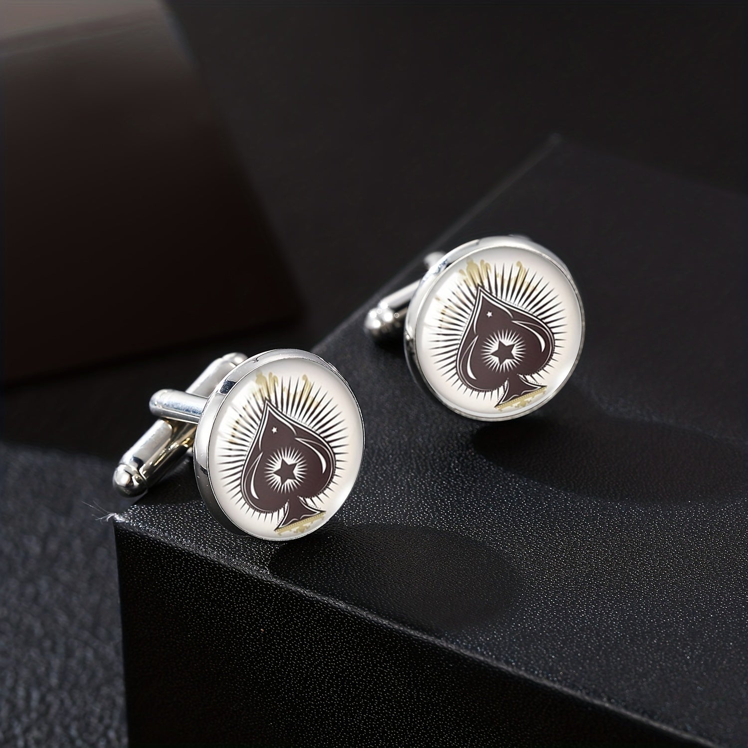 Peach Cufflinks King Card Poker Cufflinks